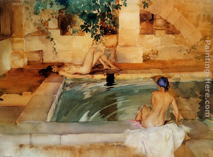 Gleaming Limbs And Cool Waters painting - Sir William Russell Flint Gleaming Limbs And Cool Waters art painting